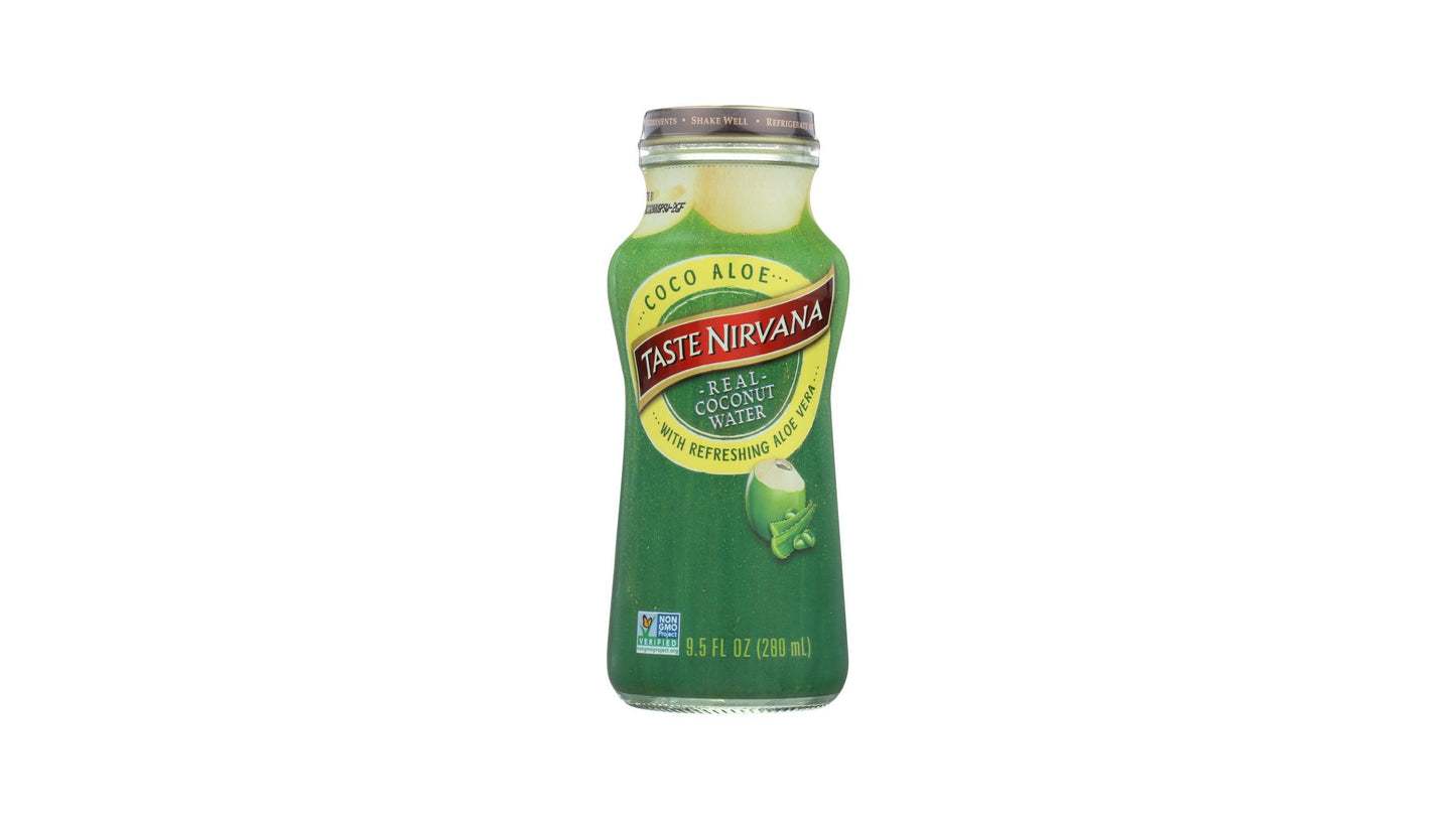 Taste Nirvana Real Coconut Water With Aloe, 9.5 Ounce - 12 Per Case