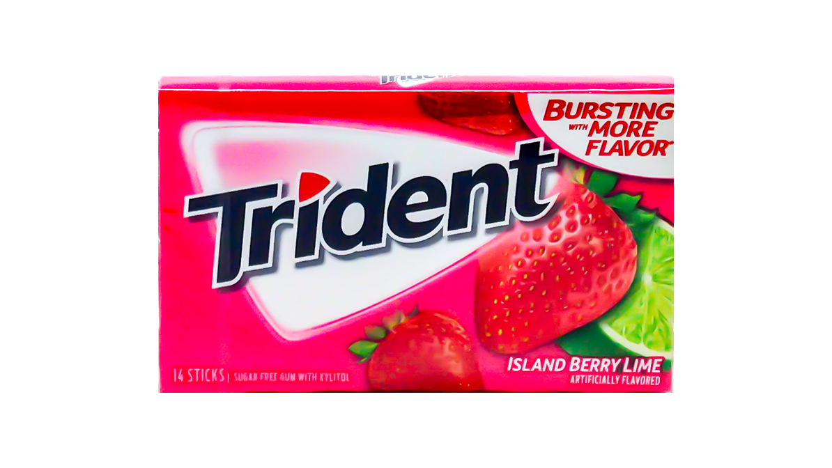 Trident Island Berry Lime Sugar Free Gum, 14 Piece Pack