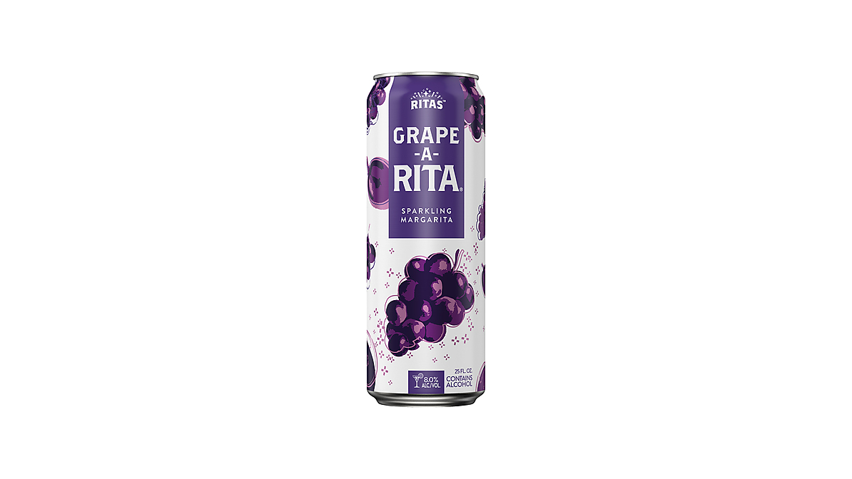Ritas Grape-A-Rita Sparkling Margarita, 25 Fl. Oz. Can, 8.0% Alc./Vol