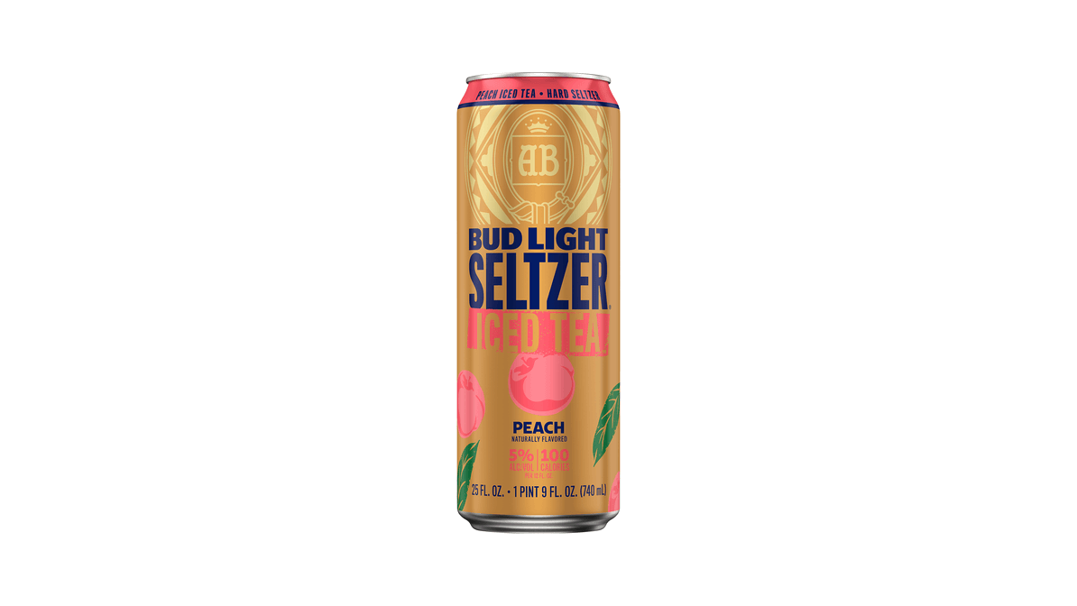 Bud Light Seltzer Peach Iced Tea 25oz Can