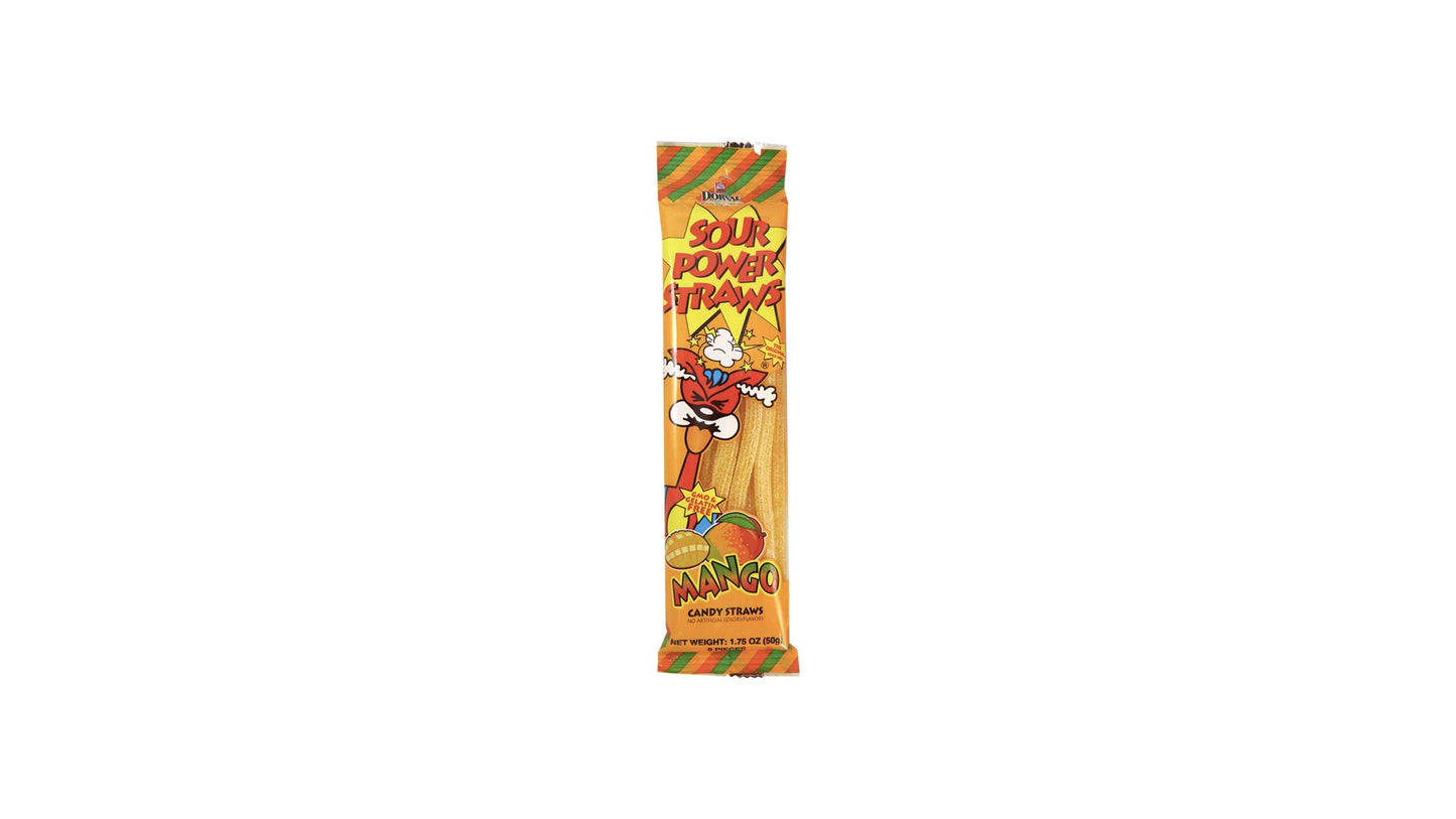Dorval Sour Power Straws Mango 50g