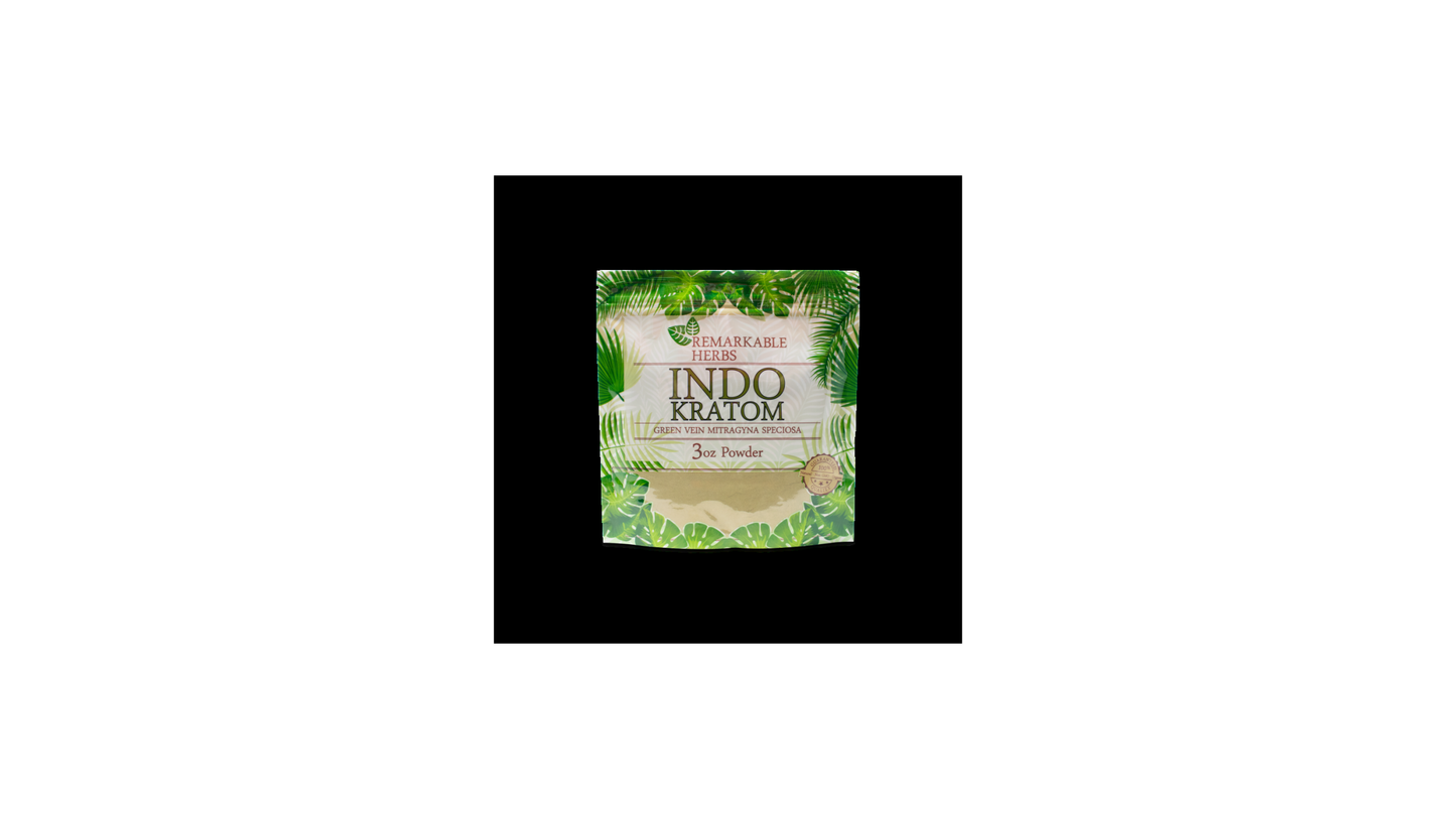 Remarkable Herbs Powder Kratom 3oz Green Indo