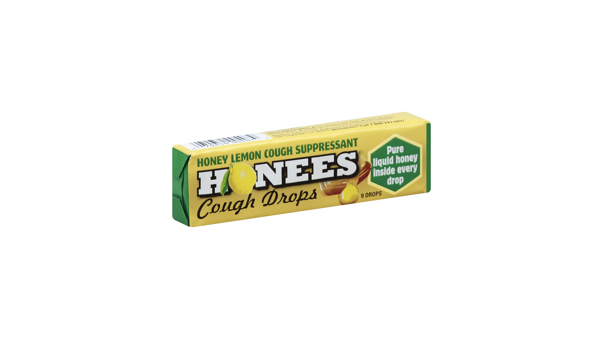 Honees Honey Lemon Cough Drops 9 Pc Stick