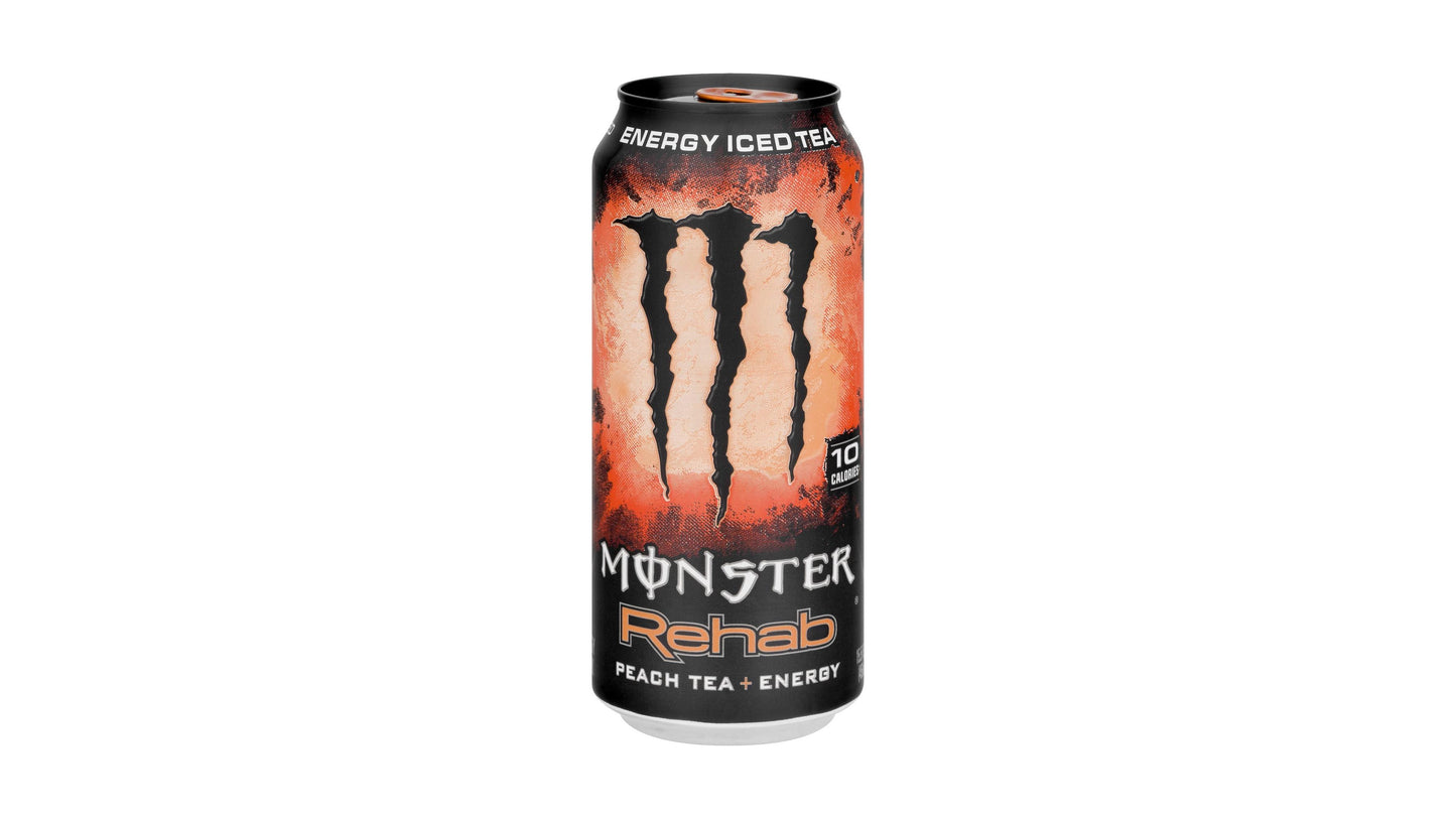 Monster Energy Drink, Rehab Peach Tea + Energy, 16 Fl Oz