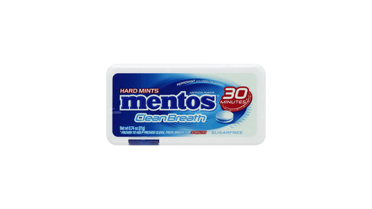 Mentos Clean Breath Hard Mints, Sugarfree, Peppermint