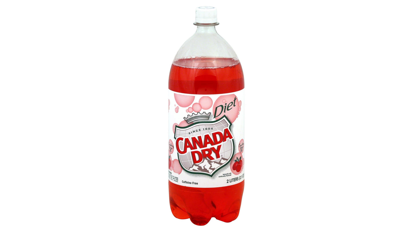 Canada Dry Zero Sugar Cranberry Ginger Ale Soda, 2 L Bottle