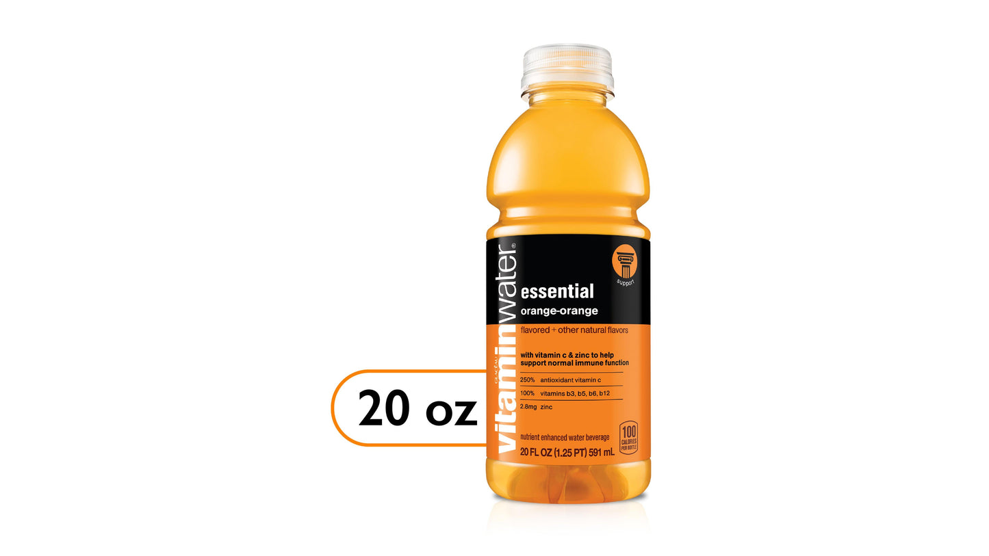Vitamin Water Vitaminwater Essential Orange-orange - 20 Fl Oz Bottle