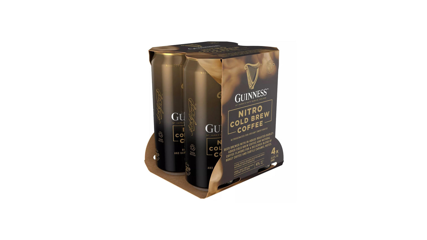 Guinness Nitro Cold Brew Coffee Beer 4p Can 14.9oz