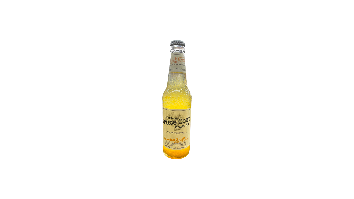 Bruce Cost Passion Fruit Turmeric Ginger Ale 12 Oz Bottle