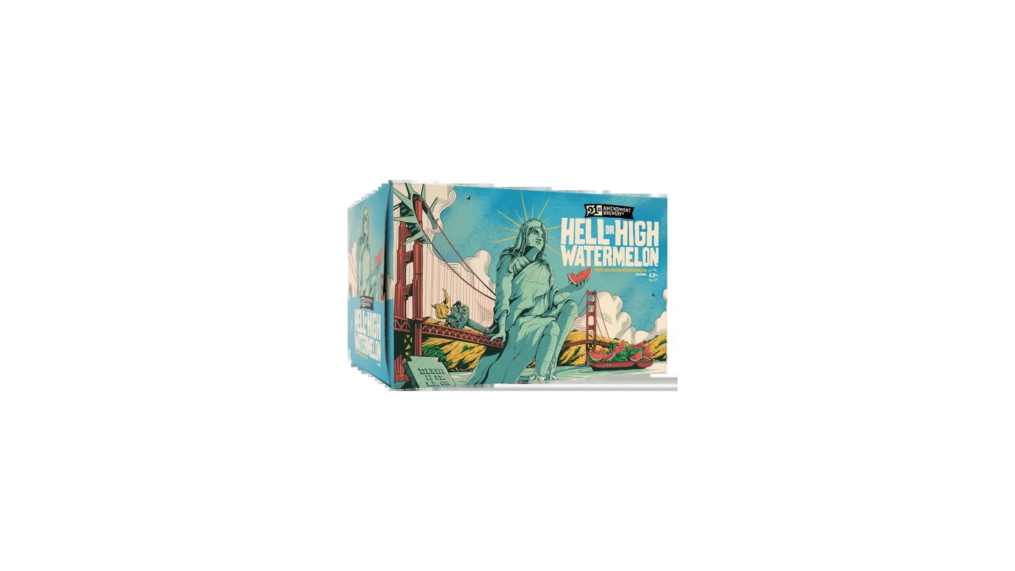 21st Amendment Brewery Hell Or High Watermelon Wheat Beer - 6pk / 12oz Cans