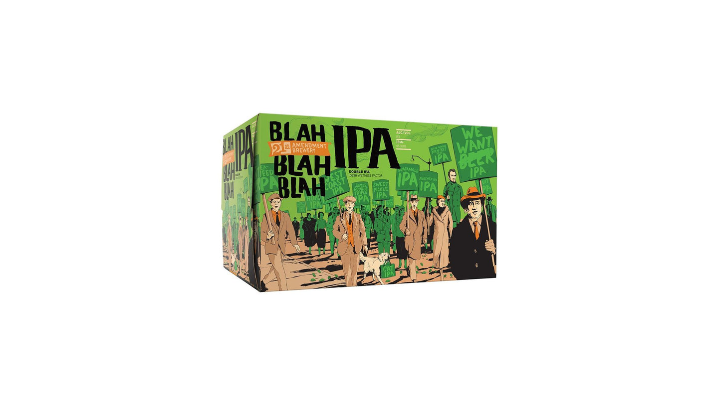 21st Amendment Brewery Beer, Blah Blah Blah IPA, Double IPA