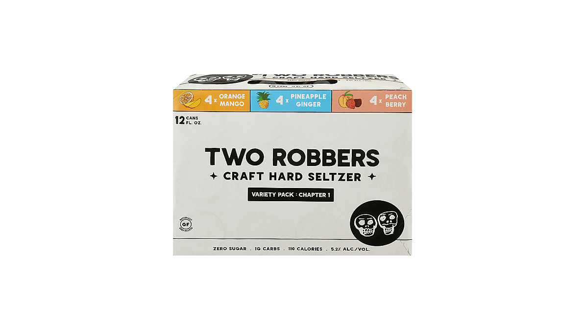 Two Robbers Hard Seltzer Variety Pack - 12pk/12 Fl Oz Cans