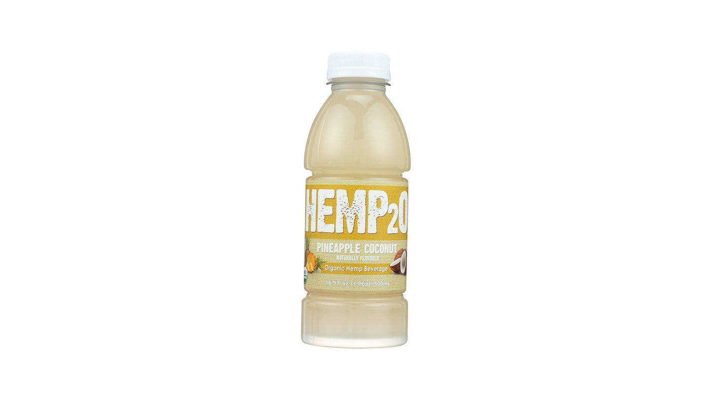 Hemp2O Beverage, Organic, Pineapple Coconut