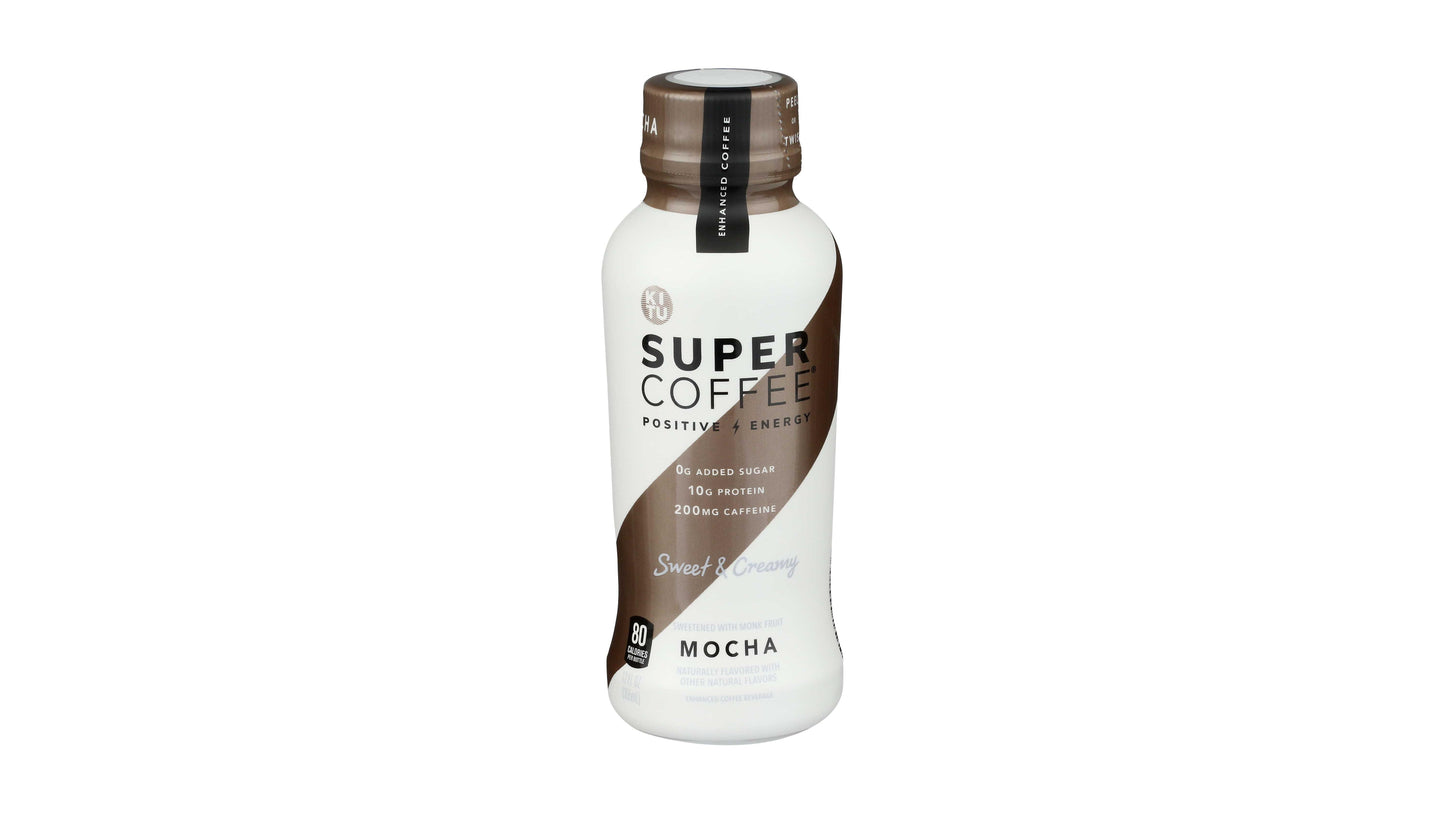 Super Coffee Positive Energy Enhanced Mocha Latte 12 Fl Oz
