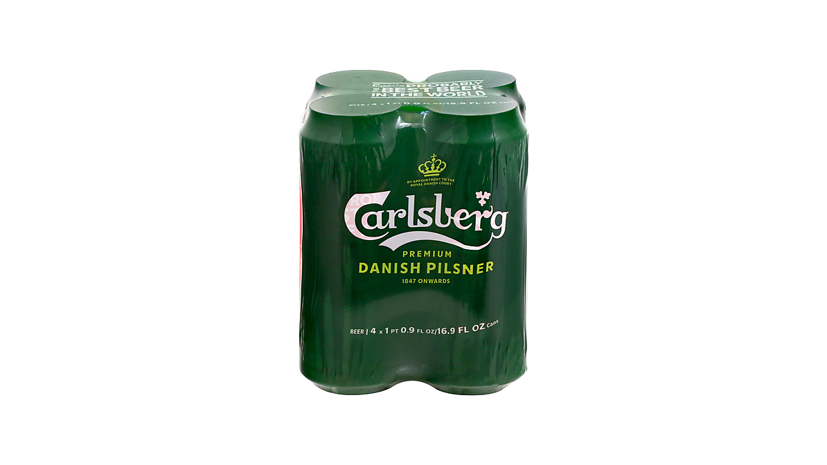 Carlsberg Danish Pilsner Beer - 4pk/16.9 Fl Oz Cans