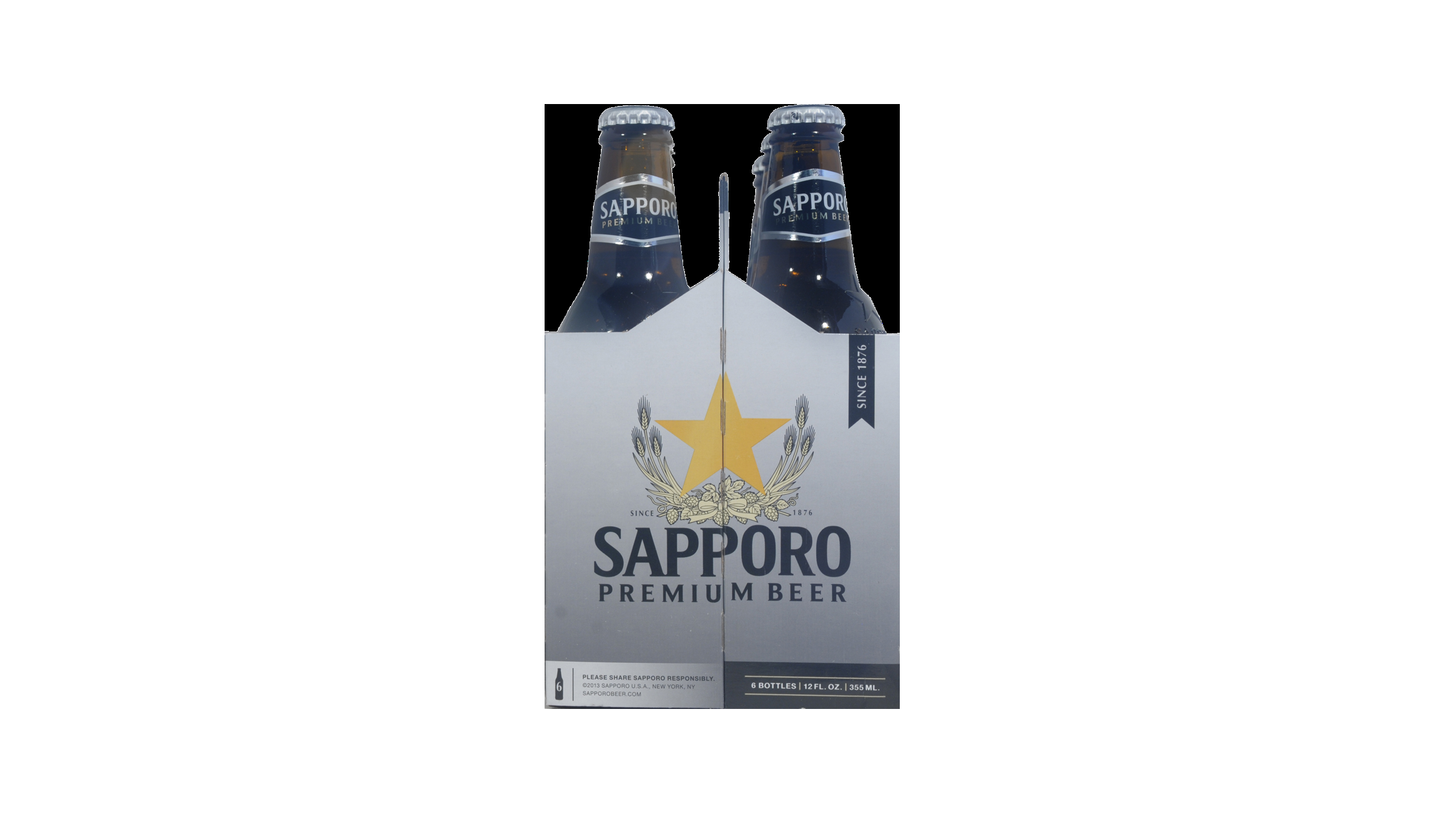 Sapporo Premium Beer - 6pk/12 Fl Oz Bottles