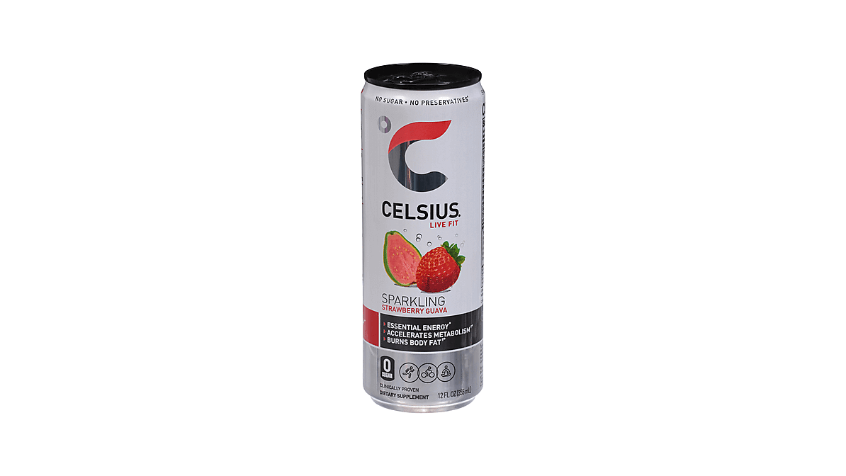 Celsius Sparkling Strawberry Guava Energy Drink - 12 Fl Oz Can