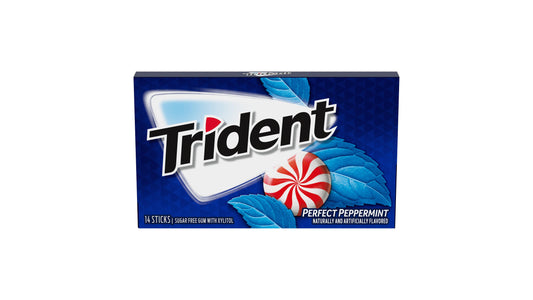 Trident Perfect Peppermint Sugar Free Gum, 14 Piece Pack