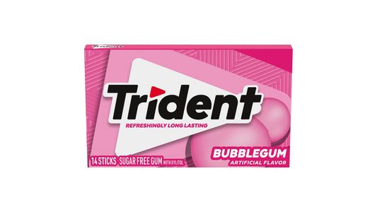 Trident Bubblegum Sugar Free Gum - 14ct