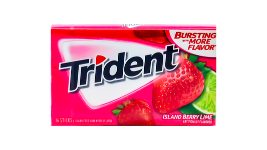Trident Island Berry Lime Sugar Free Gum, 14 Piece Pack