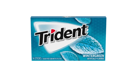 Trident Wintergreen Gum Sugar Free Gum, 14 Piece Pack