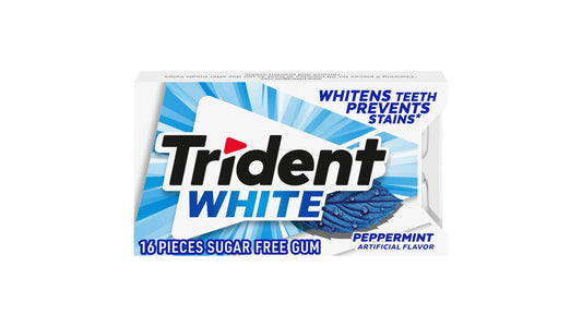 Trident White Peppermint Sugar Free Gum - 16ct