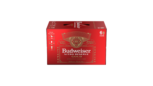 Budweiser Nitro Reserve Gold Lager, 6 Pack 12 Fl. Oz. Cans
