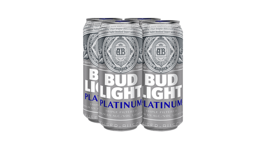 Bud Light Platinum Beer, 4 Pack 16 Fl. Oz. Cans