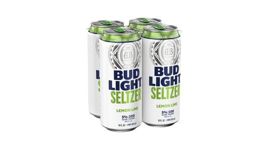 Bud Light Seltzer Lemon Lime, 4 Pack 16 Fl. Oz. Cans, 5% ABV