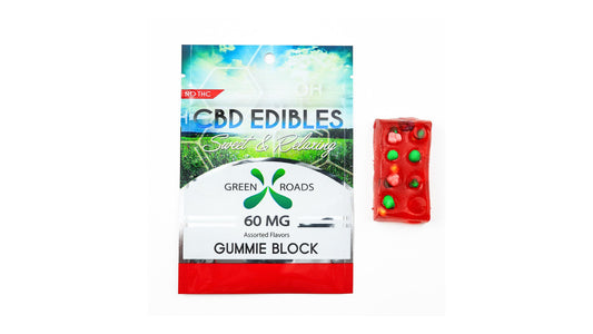 Green, Roads Edible Gummy Blocks 60 Mg