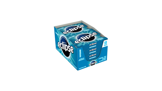 Eclipse Peppermint Sugar Free Chewing Gum, Single Pack, 18 Piece