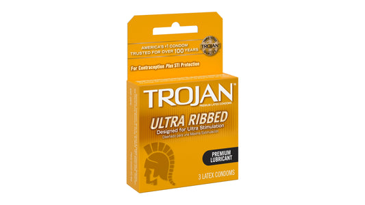 Trojan Stimulations Ultra Ribbed Lubricated Condoms