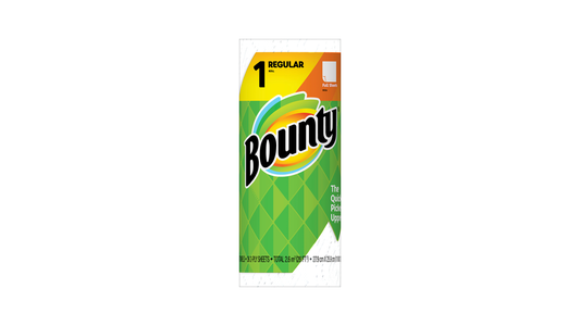 Bounty Paper Towels, White, 1 Regular Roll