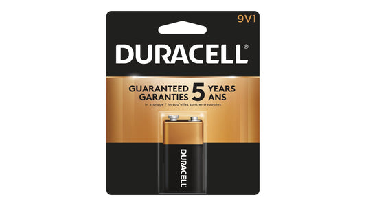 Duracell CopperTop 9V Alkaline Batteries - Long Lasting, All-purpose 9 Volt Battery For Household And Business