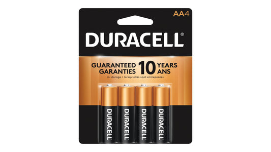 Duracell Coppertop AA Batteries - 4 Pack Alkaline Battery