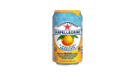 Sanpellegrino Sparkling Fruit Beverages, Aranciata/Orange 11.15-ounce Cans