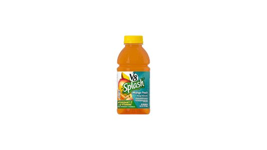 V8 Splash Mango Peach Flavored Juice Beverage, 16 FL OZ Bottle