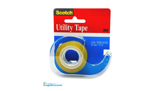 Scotch Utility Tape, Clear, 0.5in X 700in