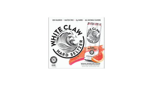 White Claw Hard Seltzer 6 Pack Spiked Ruby Grapefruit