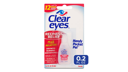 Clear Eyes Lubricant Redness Relief Handy Pocket Pal Eye Drops, 0.2 Oz