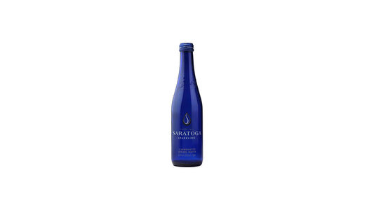 Saratoga Sparkling Spring Water, Glass Water Bottle, 12 Oz