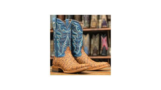 Tanner Mark Boots Men's Elephant Print Cognac