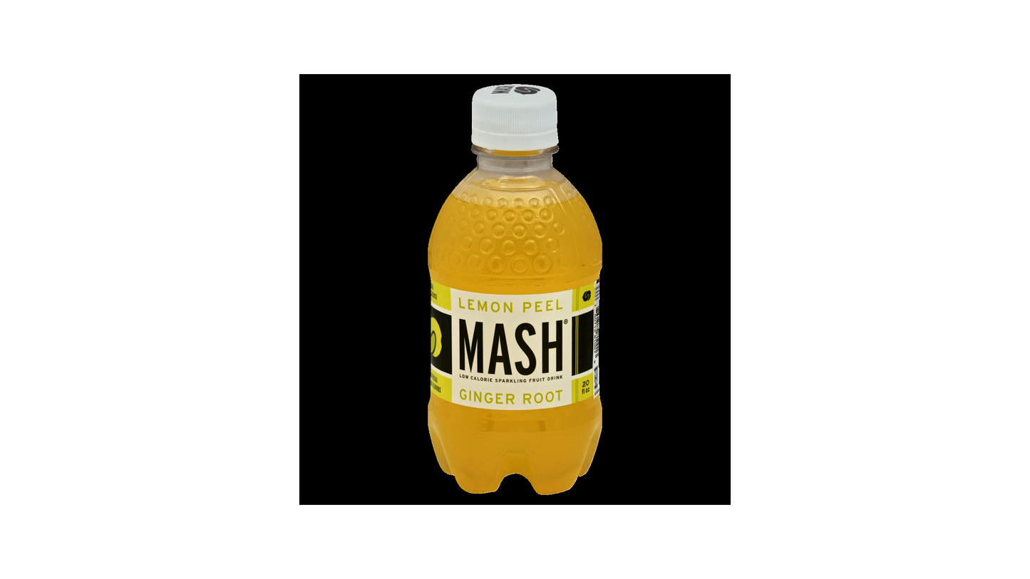Mash Sparkling Fruit Drink, Low Calorie, Lemon Peel, Ginger Root