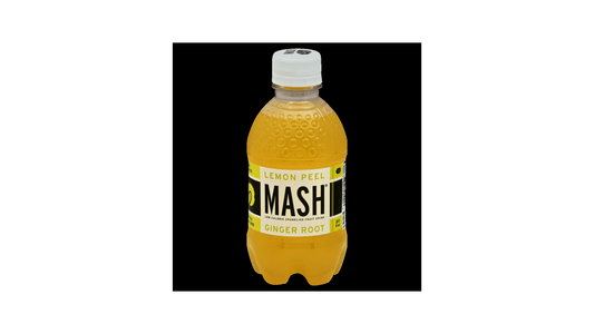 Mash Sparkling Fruit Drink, Low Calorie, Lemon Peel, Ginger Root