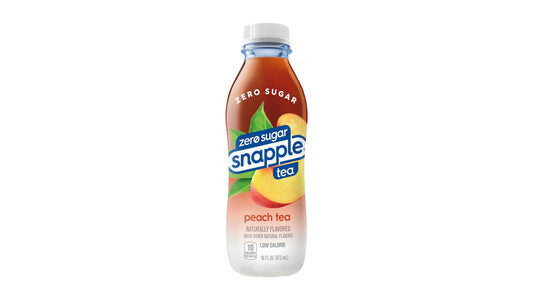 Snapple Zero Sugar Peach Tea, 16 Fl Oz Recycled Plastic Bottle