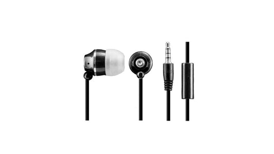Talkbuds Stereo In-Line Mic Earbuds Black