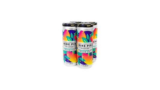 Nine Pin Peach Tea 4 Pk Can